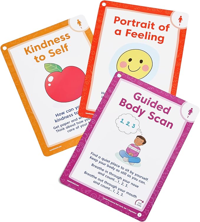 hand2mind Social Emotional Task Cards for Ages 3+, Social Emotional Learning, Play Therapy Toys for Counselors, Social Skills Activities for Kids, Conversation Starters, Emotional Regulation for Kids
