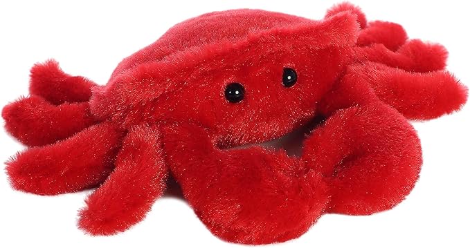 Aurora® Adorable Mini Flopsie™ Crab Stuffed Animal - Mini Companions Ready for Playful Adventures - for Kids All Ages, Toddlers, Adults, and Families - Red 8 Inches