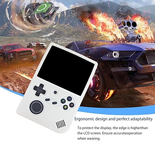 NOUKAJU Case for ANBERNIC RG40XX V Handheld Game Console, Silicone Protective Cover,Drop-Proof,Scratch-Proof,Shock-Proof,Dust-Proof,Protective Case for RG40XX V Game Console(Off-White)