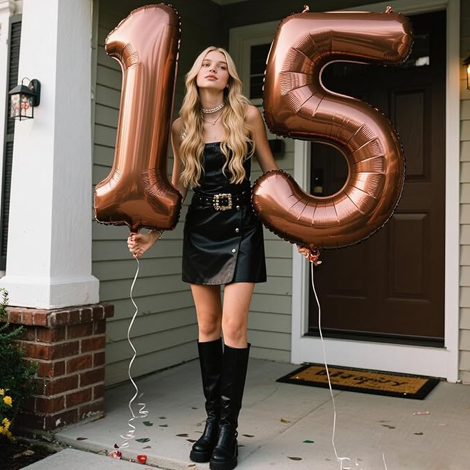 40 Inch Dark Brown Balloon Number 1 First Birthday Jumbo Mylar Foil Helium Chocolate Balloon for 10 21 31 Birthday Digital for Birthday Party Wedding Anniversary Party Decorations