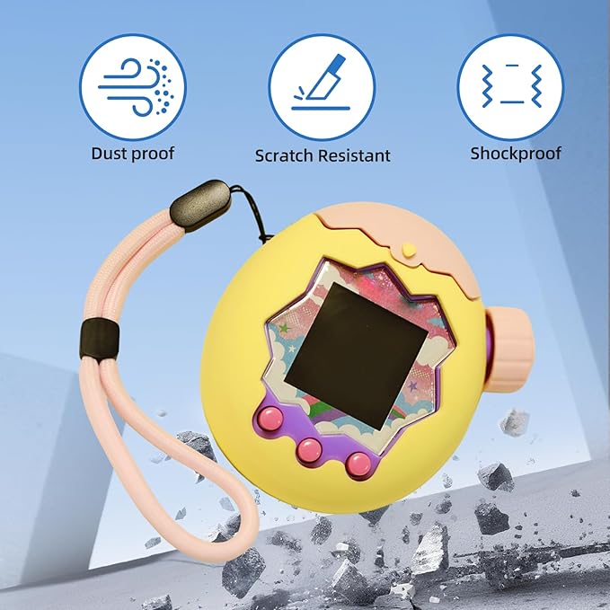 Silicone Cover for Tamagotchi Paradise, Case for Tamagotchi Paradise, Silicones Protective Slim Case with Lanyard Screen Protector Cover for Tamagotchis ParadiseChristmas Gifts for Boys or Girls