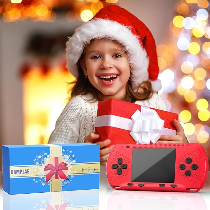 Handheld Game for Kids, Portable Video Game Player Preloaded 258 Retro Video Games & 3 Cartridges, 3.0" LCD Screen, Mini Gaming Player with Rechargeable Battery, Birthday Xmas Gift for Boys Girls 4-12