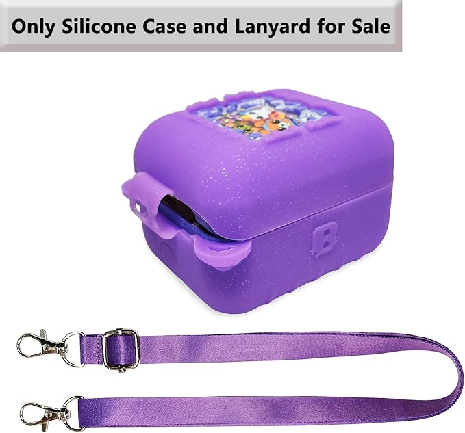 Silicone Case for Bitzee Interactive Toy Digital Pet Case, Protective Skin Cover for Bitzee Virtual Electronic Pets Lanyard Accessories (Purple)