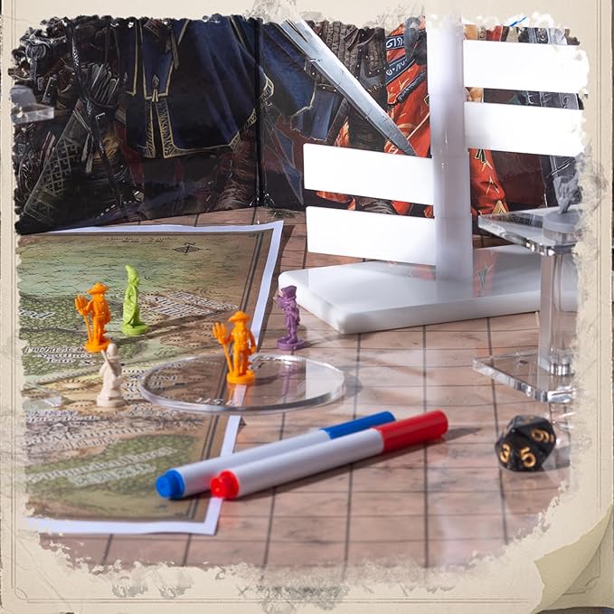 Kalami 6 Pcs Spell AOE Damage Template for DND, Clear Acrylic Area of Effect Spell Templates for DND 5e, Perfect Game Accessories for DM