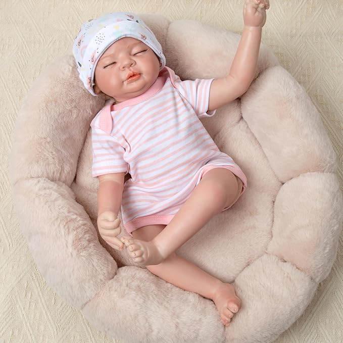 Reborn Baby Doll Clothes Girl Outfit Accessories 5 pcs Set for 17-22 Inch Reborn Dolls Newborn Baby Girl Doll Clothes