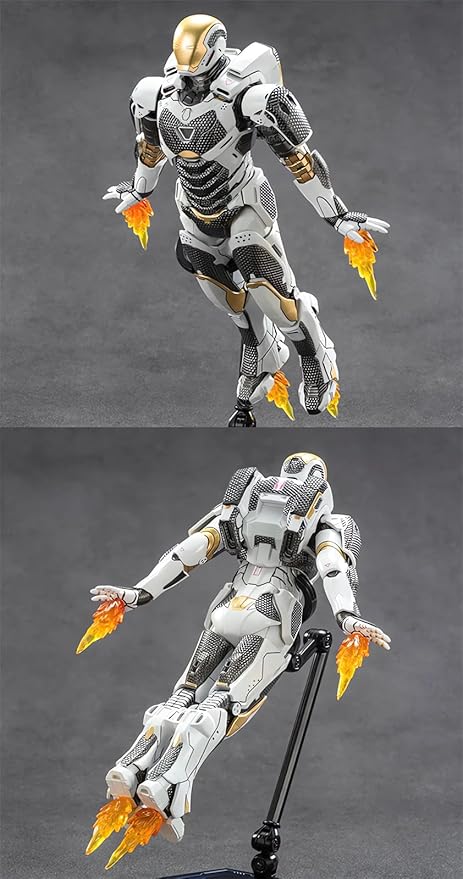 7 Inch Ironmɑn Mark39 Action Figure (1/10 Scale),Exquisite Painting Collectible Toy with Lots of Accessories