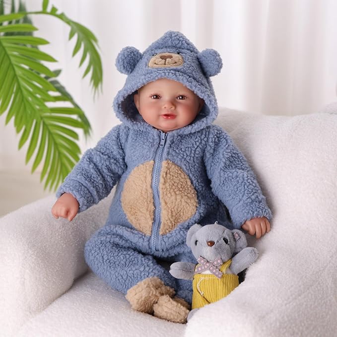 BABESIDE Lifelike Reborn Baby Dolls Boy- 20 Inch Cute Soft Vinyl Realistic Newborn Baby Doll with Poseable Body, Real Life Baby Dolls with Accessories Perfect for Cuddling, Playtime, and Gift Giving