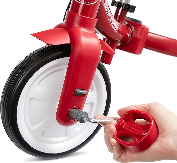 Radio Flyer Triple Play Trike, For Ages 1-3, 3-in-1 Ride-On, Tricycle or Balance Bike, Tool-Free Transformation, Adjustable Padded Seat, Pedal Storage, Ringing Bell, Steel Frame, Tricycle for Toddlers
