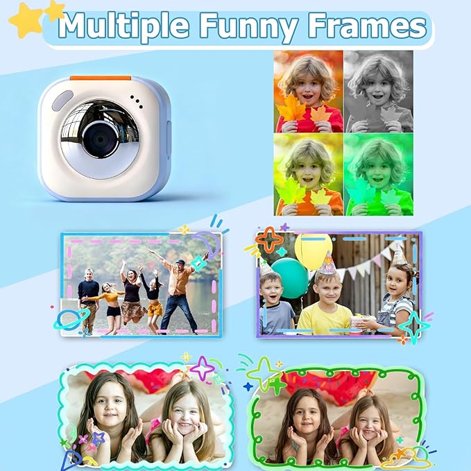 Upgrade Kids Selfie Camera, Christmas Birthday Gifts for Boys Age 3-9, HD Digital Video Cameras for Toddler, Portable Toy for 3 4 5 6 7 8 Year Old Boy Blue
