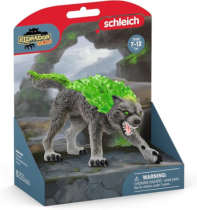 Schleich Eldrador Creatures - 6" Stone Wolf Figurine - Fun Fantasy Animal Figure for Imaginative Play for Boys and Girls - Durable Rock Beast Toy - Cool Monster Toys for Kids Ages 7+ | 70153