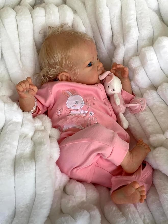 Anano Reborn Baby Dolls Silicone Full Body-18 in Realistic Baby Doll Newborn Girl, Full Silicone Babys Doll Lifelike, Real Life Babys Reborn Dolls Washable with Accessories