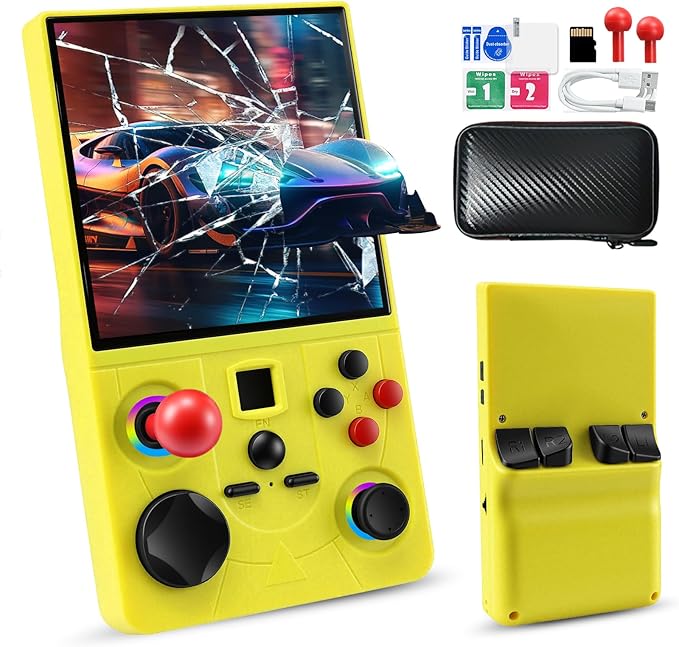 DC40V Retro Handheld Game Console - 4.0 Inch Retro Gaming Console with Preloaded 20,000+ Classic Games, Open Source Linux System, Built-in 64G TF Card, Portable Pocket Hand Held Video Game