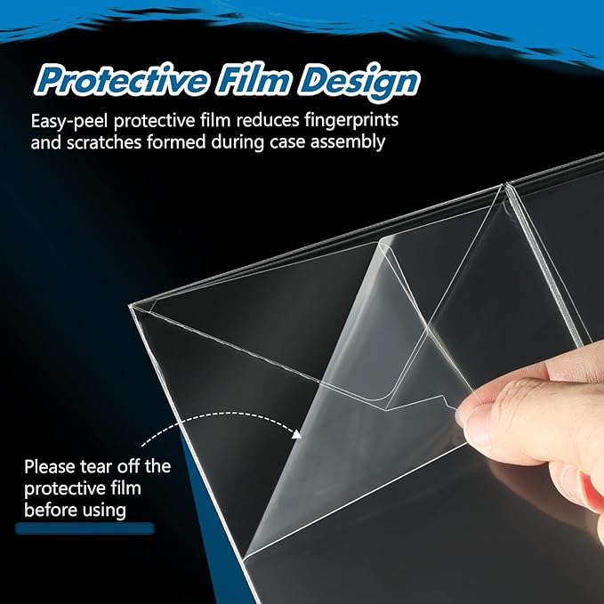 24 Pack Protectors Case Compatible with Funko- 4" Inch Collectible Vinyl Figures, Crystal Clear Protectors, Heavy Duty Display Box w/ Protective Film & Locking Tab, Set of 24