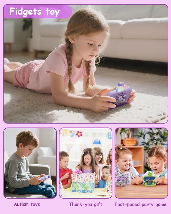 Handheld Water Game with Light – Water Ball Target Toy for Kids Ages 3+, Retro Fidget, Screen-Free Car Travel Game, Road Trip, Airplane, Portable Autism Gift