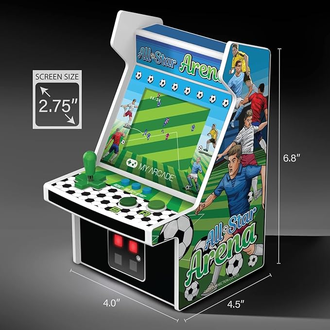 My Arcade All Star Arena Micro Player- Fully Portable Mini Arcade Machine with 307 Retro Games, 2.75" Screen