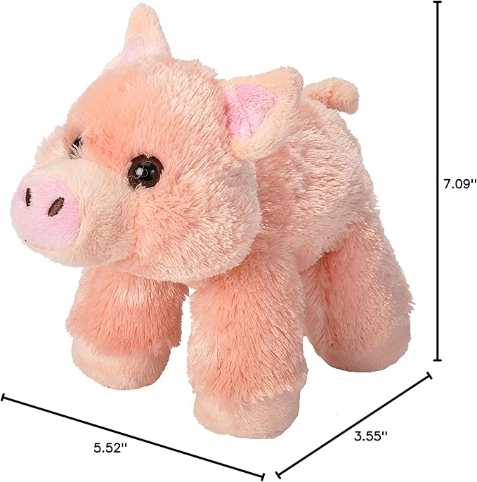 Wild Republic Pig Plush, Stuffed Animal, Plush Toy, Gifts for Kids, Hug’Ems 7