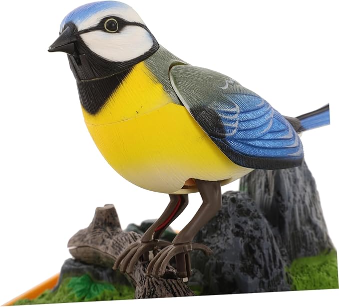 Electric Chirping Bird Toy Cage Sound Activated Interactive Motion Realistic Chirping Sounds Compact Design for Boys and Girls Adults Decorative Birdcage Toy