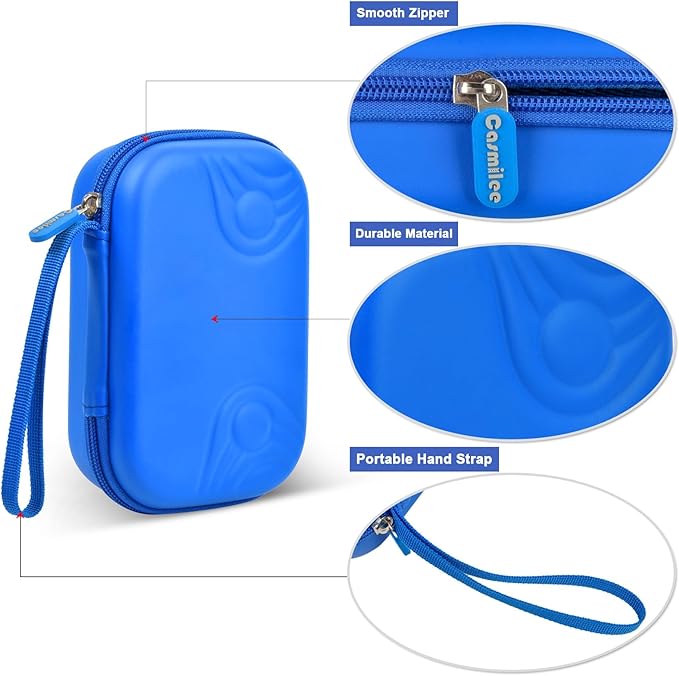 casmilee Travel Carrying Case Compatible with Beijue/for WELLST·G 16 Bit Handheld Games, Kids Video Games Storage Holder, Portable Electronic Game Player Organizer for Console Accessories - Box Only