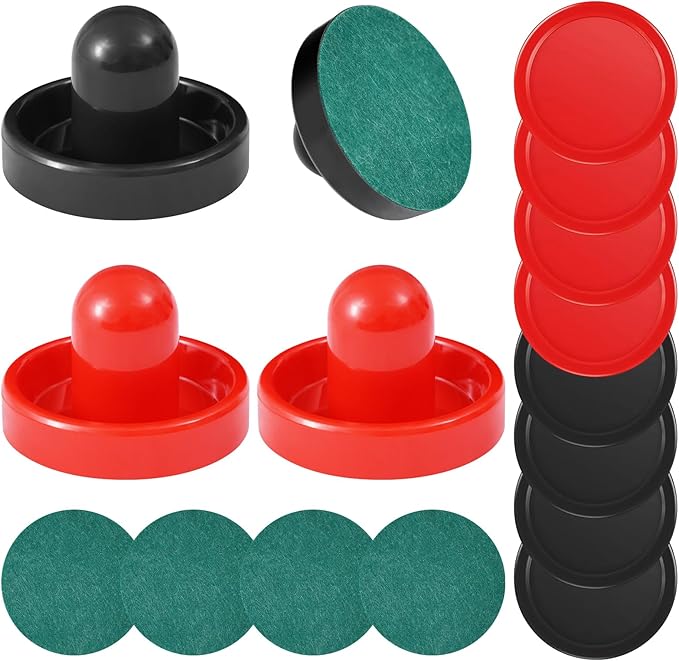 Air Hockey Pushers and Air Hockey Pucks, Indoor Games Goal Handles Paddles Replacement Accessories Set for Game Tables Equipment