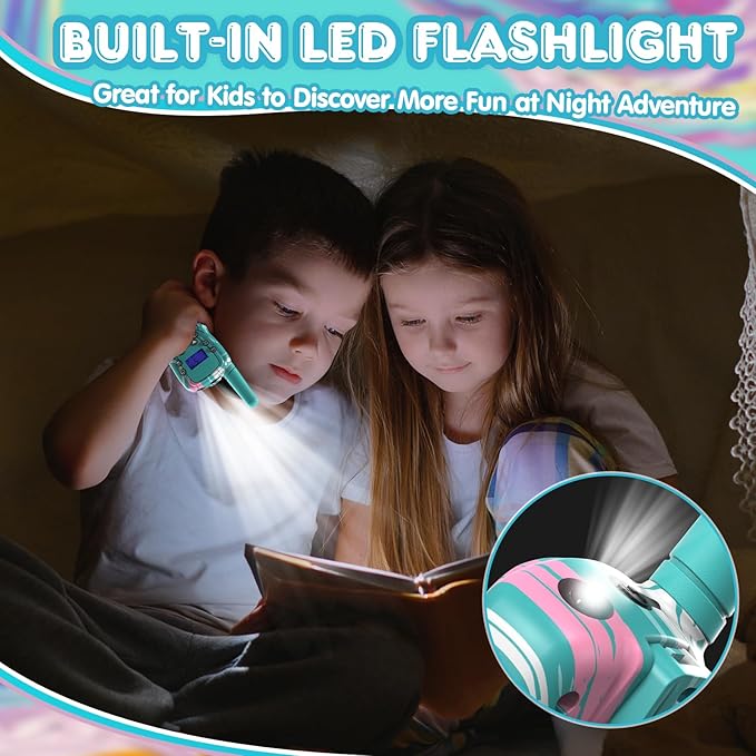 Selieve Toys Gifts for 3 4 5 6 7 8 Year Old Boys, Walkie Talkies for Kids Long Range 2 Pack with 22 Channels, LED Flashlight & VOX Function, Boys Toys Age 3 4 5 6 Year Old for Outside, Camping, Hiking