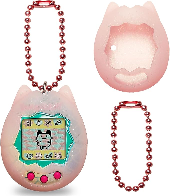 JCHPINE Silicone Cover Case for Tamagotchi Original Digital Pet, Protective Sleeve Skin for Original Tamagotchi Electronic Pet Toys Accessories (Only Case) (Pink)