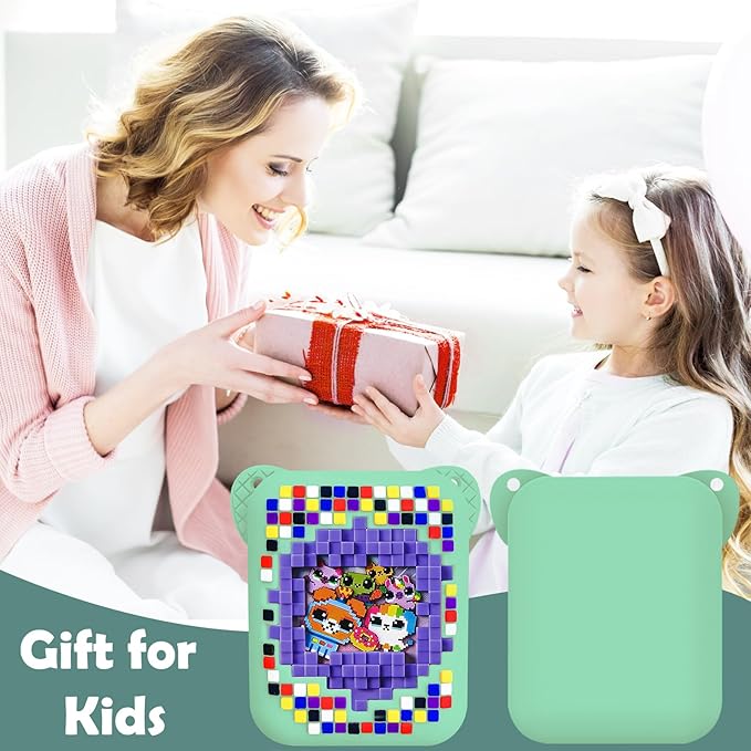 Bitzee Interactive Toy Digital Pet and Case, Silicone Accessory Box for Kids Electronic Virtual Pets (Green)