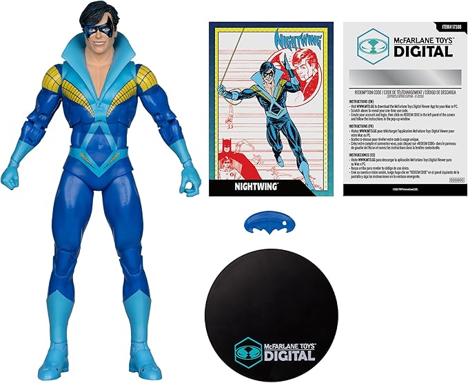 McFarlane Toys- DC Direct Nightwing (Teen Titans) 7in Action Figure with Digital Collectible