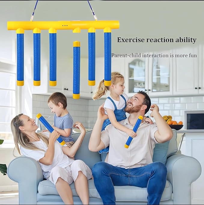 ZERO ZONE Reflex Drop Sticks Challenge Game, Hand Eye Coordination Training Toy, Upgrade Remote Control 3 Adjustable Speed