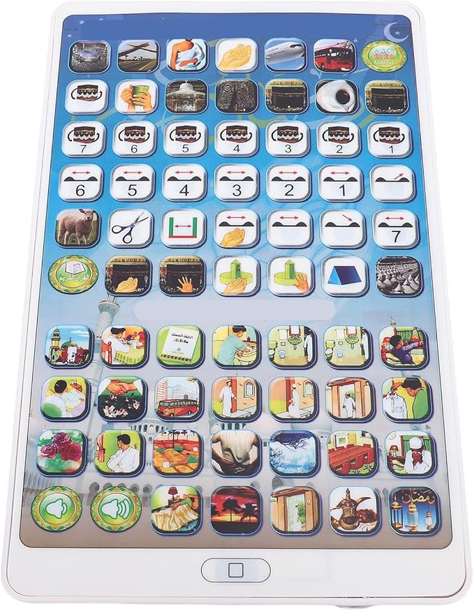 Keenso Kids Educational Tablet with Arabic Malay English Language Learning, Interactive Reading Machine for Children, Suitable for Indoor and Outdoor Use