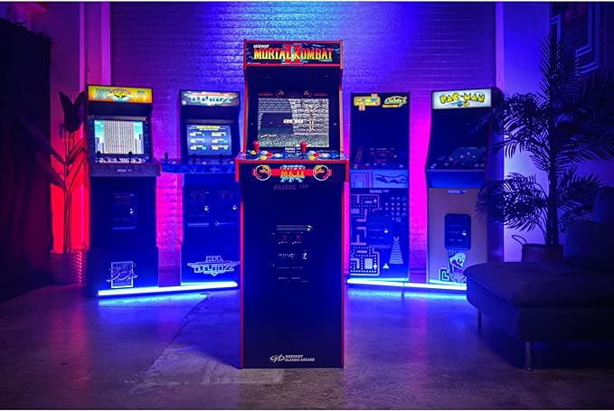 Arcade1Up Mortal Kombat II Deluxe Arcade Machine for Home - 5 Feet Tall - 14 Classic Games