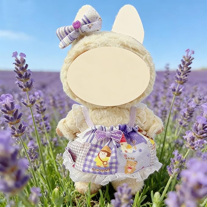 Clothes and Dress for Doll, 6 Pack Doll Outfits for 17cm Plush, Perfect for Play and Display, Accessories for Doll's Collectors, (No Dolls) (Set 1)