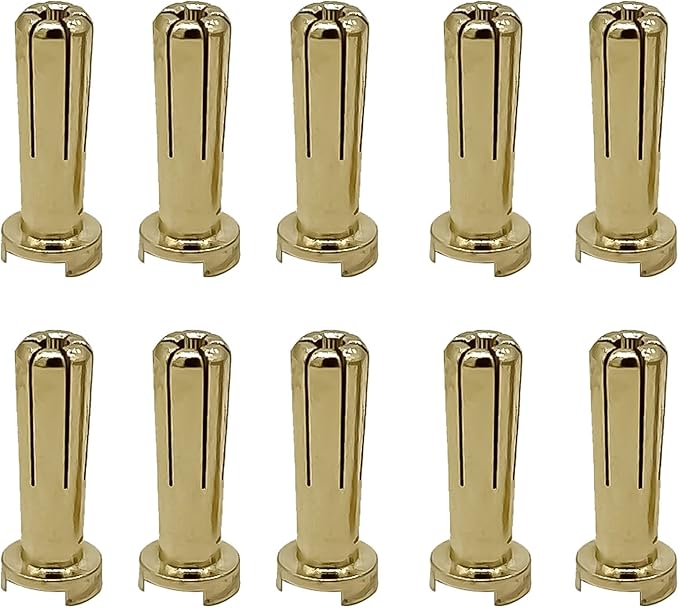10pcs 5mm Gold Plated Banana Plug Connector Male for RC Model Vehicle Car Motor ESC LIPO Battery DIY Parts