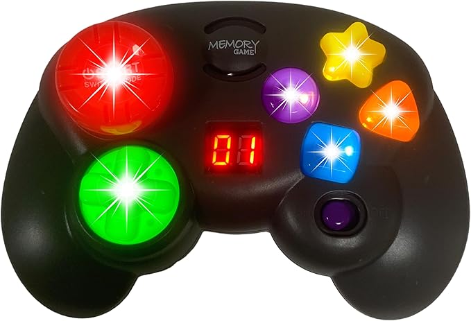 Skywin Light Up HandHled Memory Game Controller – Fun Electronic Game for Ages 4-8, Educational Toy and Gifts for Smart Kids Who Love Lite Brite and Perfection Games