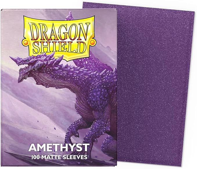 Dragon Shield | Standard Size Matte Card Sleeves | 100 CT - Smooth & Tough TCG Sleeves - Compatible with Pokemon, Flesh & Blood, One Piece & Magic The Gathering | Amethyst