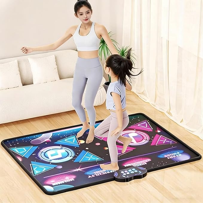 Fafeicy Electronic Dance Mat for Kids with 8 Game Modes Dual Player Interactive Music Pad Quiet Birthday Gift