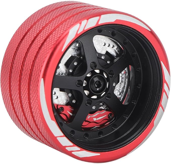 Acouto Lightweight Aluminum Alloy Remote Control Handwheel with Simulation Disc for NB4 RC Car - Enhance Performance & (C Type)