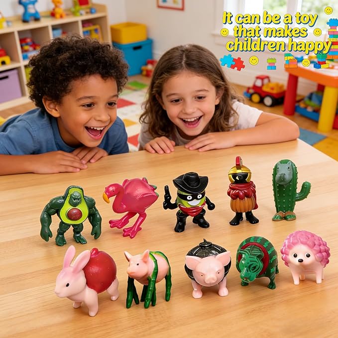 Tralalero Tralala Action Figure,Tung Tung Sahur Meme Unique Action Figures Decorations Gifts, Easter Basket fillings 24PCS(Brown)