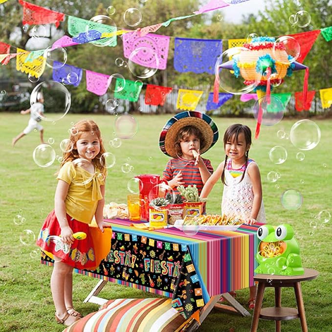 4 Pack Cinco De Mayo Printed Fiesta Mexican Table Cover Fiesta Party Tablecloth Taco Night Table Cloth Mexican Themed Tablecloth Mexico Party Supplies 86 x 51 in (220 x 130cm)