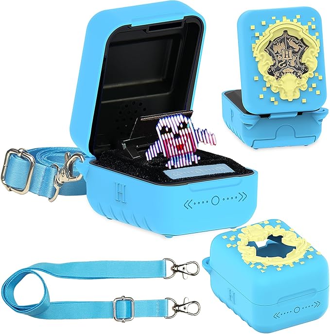 JCHPINE Silicone Cover Case for Bitzee Harry Potter Interactive Digital Pet, Protective Cover for Harry Potter Bitzee Pets Accessories (Blue)