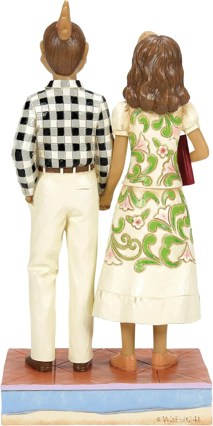 Enesco Beetlejuice by Jim Shore Adam and Barbara Maitland Scary Masks Figurine- Resin Hand Painted Crafted Collectible Beetlejuice Figurines Halloween Home Decor Statue, 7.68 Inch