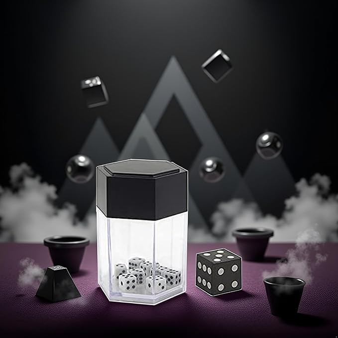 1Set Black Dice Bomb Magic Tricks,Explode Explosion Dice Magic,Props for Magicians ,Close up Street Illusions Gimmicks Mentalism, Novelty Funny Gag Tools,Toys and Games,Magic Kits and Accessories