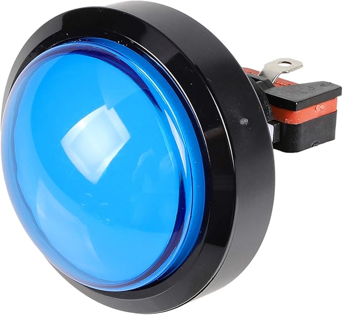 EG STARTS 5X Arcade Buttons 60mm Dome 2.36 inch LED Push Button with Micro Switch for Arcade Machine Video Games Console