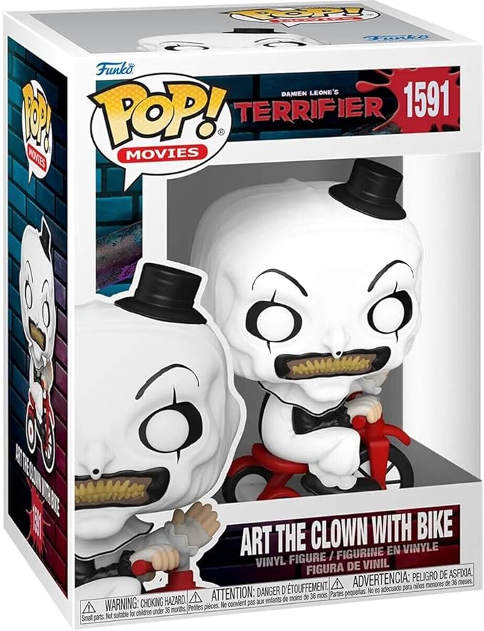 Funko POP! Movies: Terrifier - Art The Clown with Bike - Collectable Vinyl Figure - Gift Idea - Official Merchandise - for Kids & Adults - Horror Fans - Model Figure for Collectors and Display