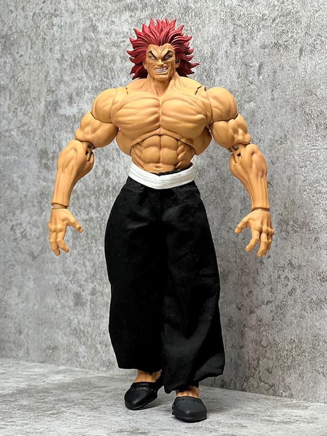 Hanma Yujiro Action Figure 18CM Anime Figure Yujiro Statue Model, Joints Movable Cartoon Manga Figure Handmade Collectible Desktop Decoration for Fans