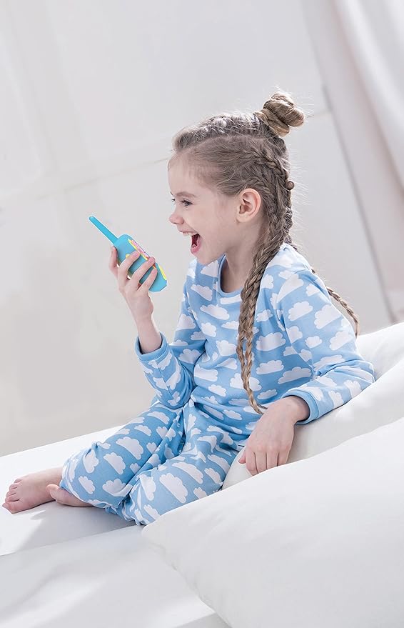 LEXiBOOK Peppa Pig Walkie-talkies, Communication Game for Children, Belt Clip for Transport, Battery, Blue, TW12PP