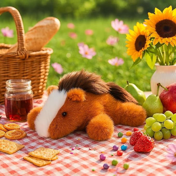 Adorable Horse Stuffed Animal Soft Plush Horse Plush Toy Cute Birthday Gifts for Kids Adults