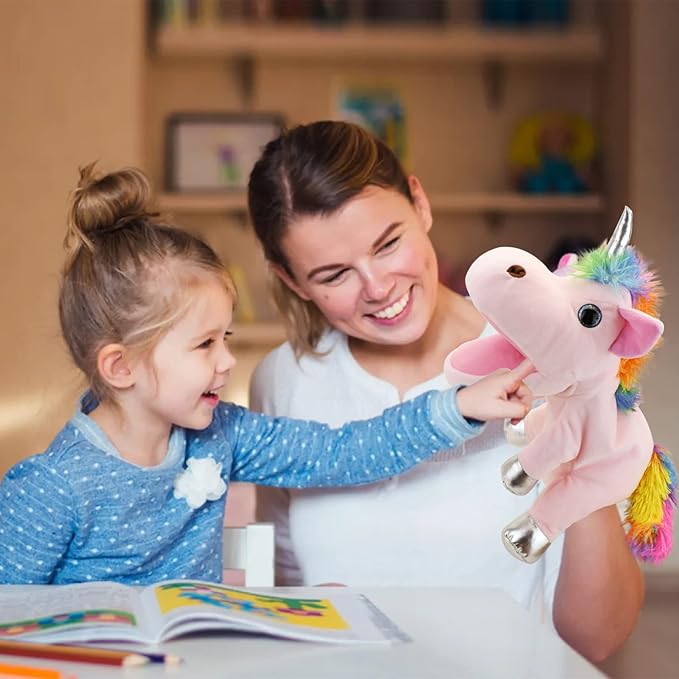 Unicorn Toys Unicorn Hand Puppet, Unicorn Stuffed Animals Hand Puppets Unicorn Toys for Girls, Puppets for Kids Rainbow Unicorn for Kids Puppets for Adults Unicorn Gifts Plush Stuffed Unicorn