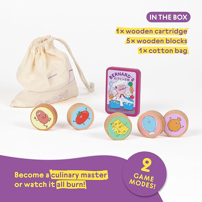 Interactive Audio Play Stage Game |Bernard's Kitchen Game |Cook to Survive | Listen, Learn and Play | Ages 5+ Boys & Girls