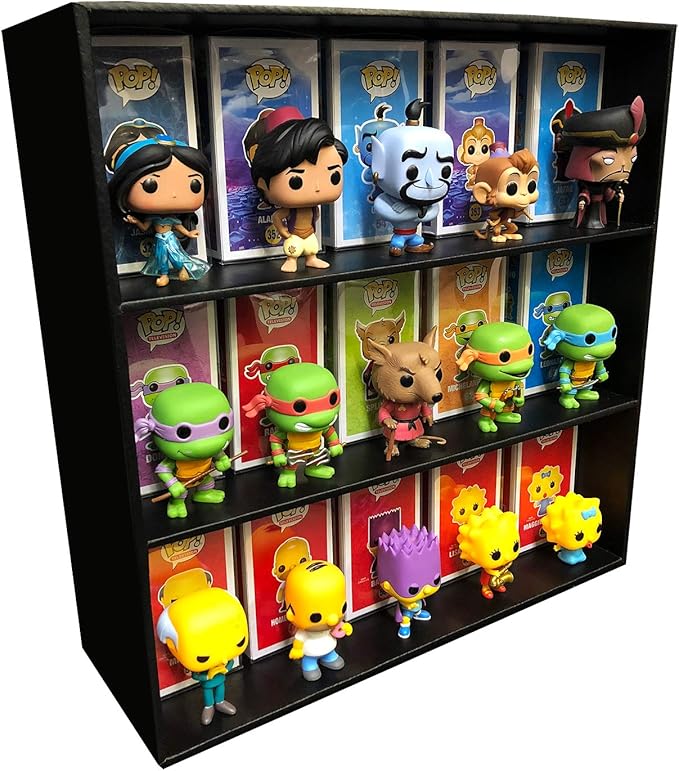 1 Classic Display Case for 4 in. Funko Pop Vinyl Collectible Toy Figures, Black Cardboard