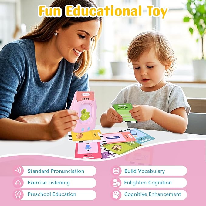 Talking Flash Cards for Toddlers, Kids Toys for 3 4 5 6 Year Old Boys and Girls, Learning Educational Toys with 224 Sight Words, Toddler Learning Activities Cards,Toddler Toy for Christmas Birthday